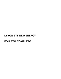 LYXOR ETF NEW ENERGY FOLLETO COMPLETO
