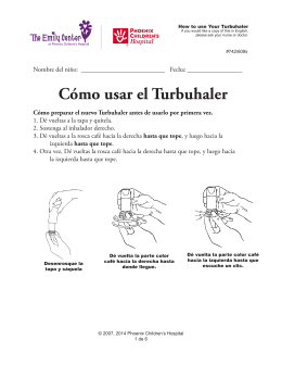 Cómo usar el Turbuhaler - Phoenix Children`s Hospital