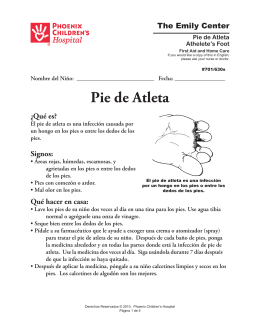 Athlete`s Foot [Pie de atleta] 701/630s
