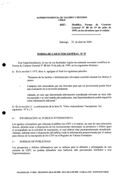 97 - Superintendencia de Valores y Seguros