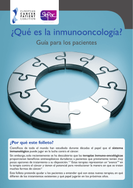 ¿Qué es la inmunooncología? - Guía para los pacientes