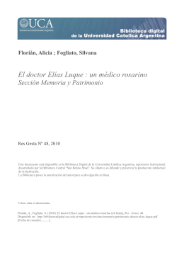 El doctor Elías Luque : un médico rosarino