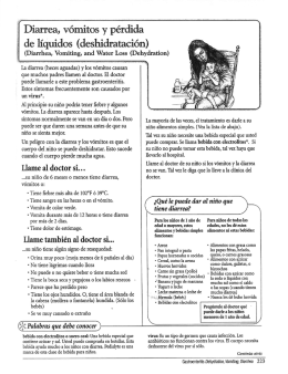 arrea, vómitos v pérdida de líquidos (deslﬁtación)