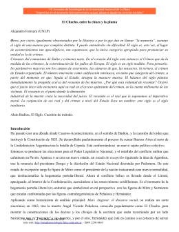 El Chacho, entre la chuza y la pluma Alejandro Ferreyra (UNLP