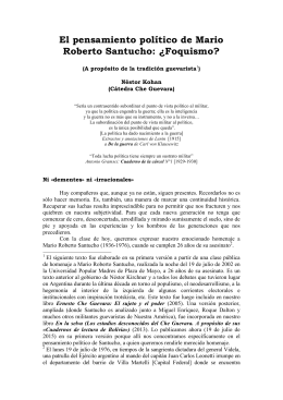 El pensamiento político de Mario Roberto Santucho: ¿Foquismo?