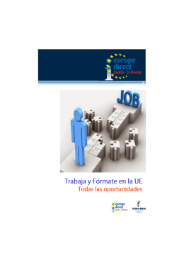 Folleto "Guía Trabaja y Fórmate en la UE, todas las oportunidades"