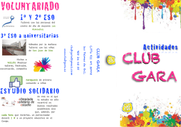 Descárgate el Folleto del Club Gara 2014/15