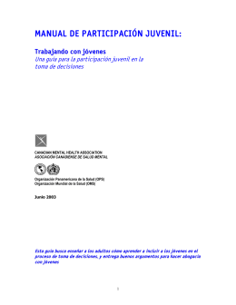 manual de participación juvenil - Centro de Documentación sobre