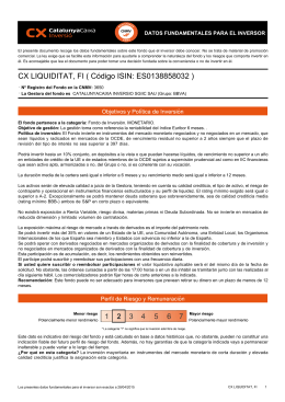 CX LIQUIDITAT, FI ( Código ISIN: ES0138858032 )