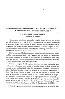 A PROPÓSITO DE LESIONES MORTALES *