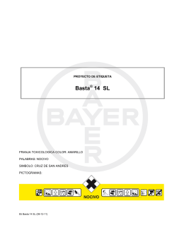 Etiqueta Basta® 14 SL - Bayer CropScience Chile