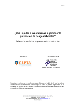 ¿Qué impulsa a las empresas a gestionar la prevención de