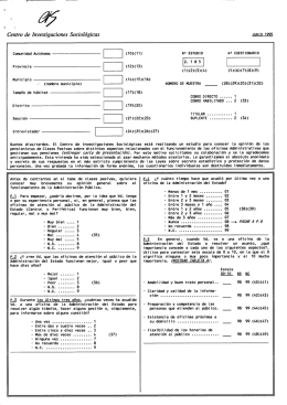 Cuestionario - Centro de Investigaciones Sociológicas