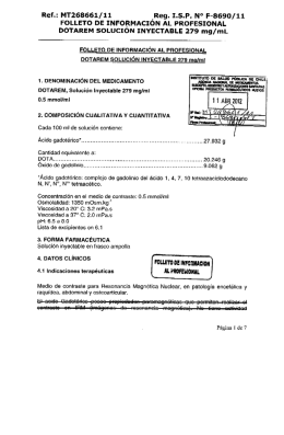 Ref.: MT263661/11 ¡Reg. ISP N° F