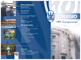 folleto oferta educativa - Colegio Madres Concepcionistas, Madrid