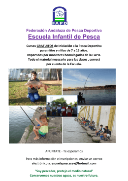 Cartel y folleto Escuela - Federación Andaluza de Pesca Deportiva