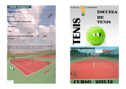 Folleto escuela de tenis curso 2011-2012