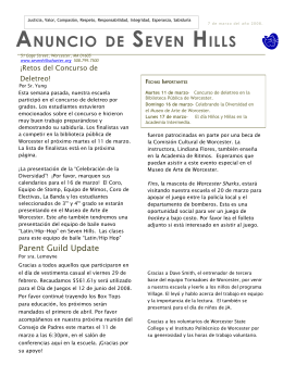 ANUNCIO DE SEVEN HILLS - Seven Hills Charter Public School