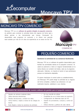 Moncayo TPV - Software Ecomputer