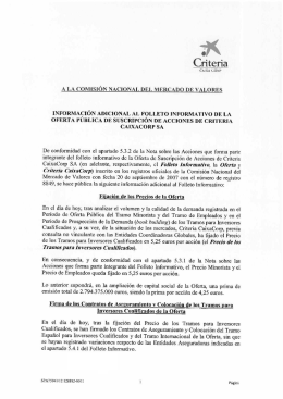 CONSULTA LA COMUNICACIâN OFICIAL A LA CNMV