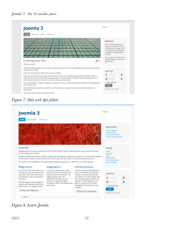 Figura 7: Sitio web tipo folleto Figura 8: Learn Joomla