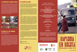 una rapsodia para bogotá la recuperación de rapsodia en bogotá