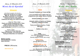Menú día de Navidad día de Navidad día de Navidad Menú de
