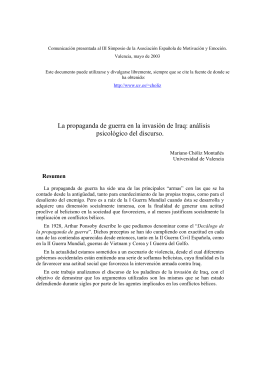 La propaganda de guerra en la invasión de Iraq: análisis