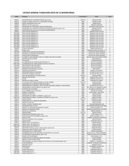 LISTADO GENERAL FUNDACIÓN JESÚS DE LA MISERICORDIA