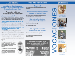 a lo que es una “vocación”