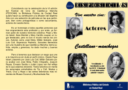 folleto de la exposición - Red de Bibliotecas de Castilla