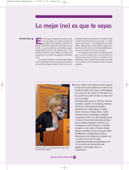 Lo mejor (no) es que te vayas Remedios Zafra