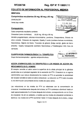 RF236738 Reg. ISP N° F-18691/11 FOLLETO DE INFORMACIÓN