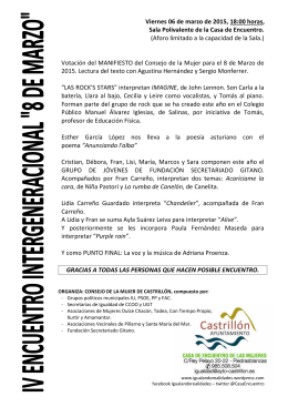 folleto para IV Encuentro intergeneracional 2015
