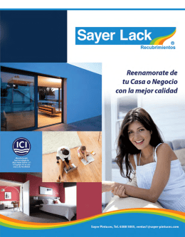 Sayer Lack /® - Sayer, todo en recubrimientos