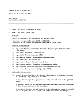 INFORME DE VIAJE A COSTA RICA