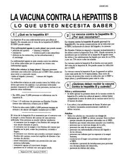 LA VACUNA CONTRA LA HEPATITIS B