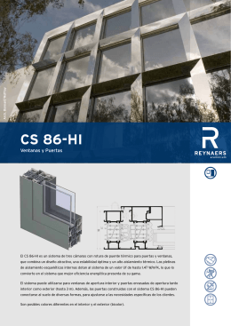 CS 86-HI - Reynaers Aluminium
