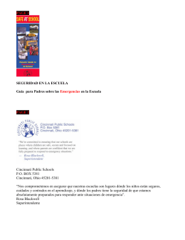 SEGURIDAD EN LA ESCUELA Guía para Padres sobre