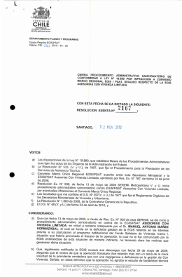 CHILE - Documentos Sector Vivienda