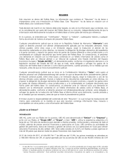 RESUMEN Este resumen se deriva del Folleto - UBS