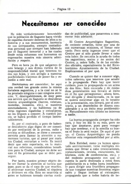 Necesitamos ser copnocidos - Centro arqueológico saguntino
