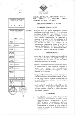 OFICINA DE PARTES - Ministerio Secretaría General de Gobierno