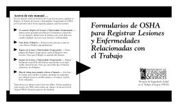 Registrando Lesiones y Enfermedades Laborales