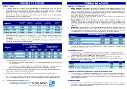 folleto tarifas 2011 - Soysana - Gestión de Instalaciones Deportivas