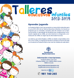 Folleto informativo Talleres Infantiles 2013/2014