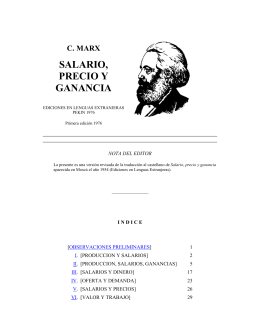 SALARIO, PRECIO Y GANANCIA