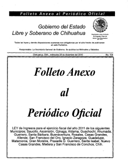 Folleto Anexo al Periódic Oficial