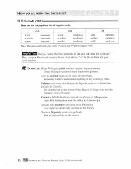 1) REGULAR VERBS