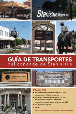 GUÍA DE TRANSPORTES - Stanislaus Regional Transit